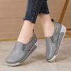 Женские туфли на платформе серые повседневные кожаные туфли женские туфли на толстой подошве слипоны для увеличения роста Shake Shoes