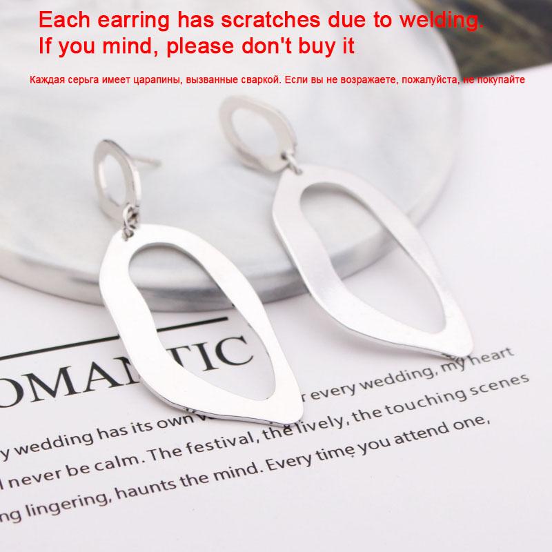 Heart Drop Earrings for Women Hollow Geometric Statement Pendants Hanging Earrings Uneven Alloy Dangle Earrings boucle d'oreille