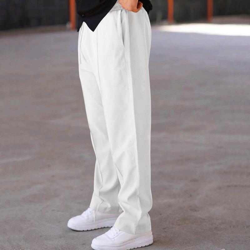 Men's Sports Trousers Casual Trousers Men's Solid Colour Versatile Fashionable Straight Trousers Slim Trousers
