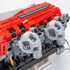 Набор блоков для сборки двигателя для взрослых с DOHC, параллельным двойным турбонаддувом, четырехклапанным рядным шестицилиндровым дизайном, MOC, силовые функции, Eng