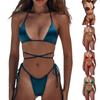 Женское разделенное сексуальное бикини, модное с подкладкой для бюстгальтера, без стального бюстгальтера, купальник
