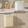 Kitchen Compost Bin with Lid Wall Mounted Garbage Can Bathroom Kitchen Waste Basket Bin Hanging Trash Can for Countertop or Under Sink