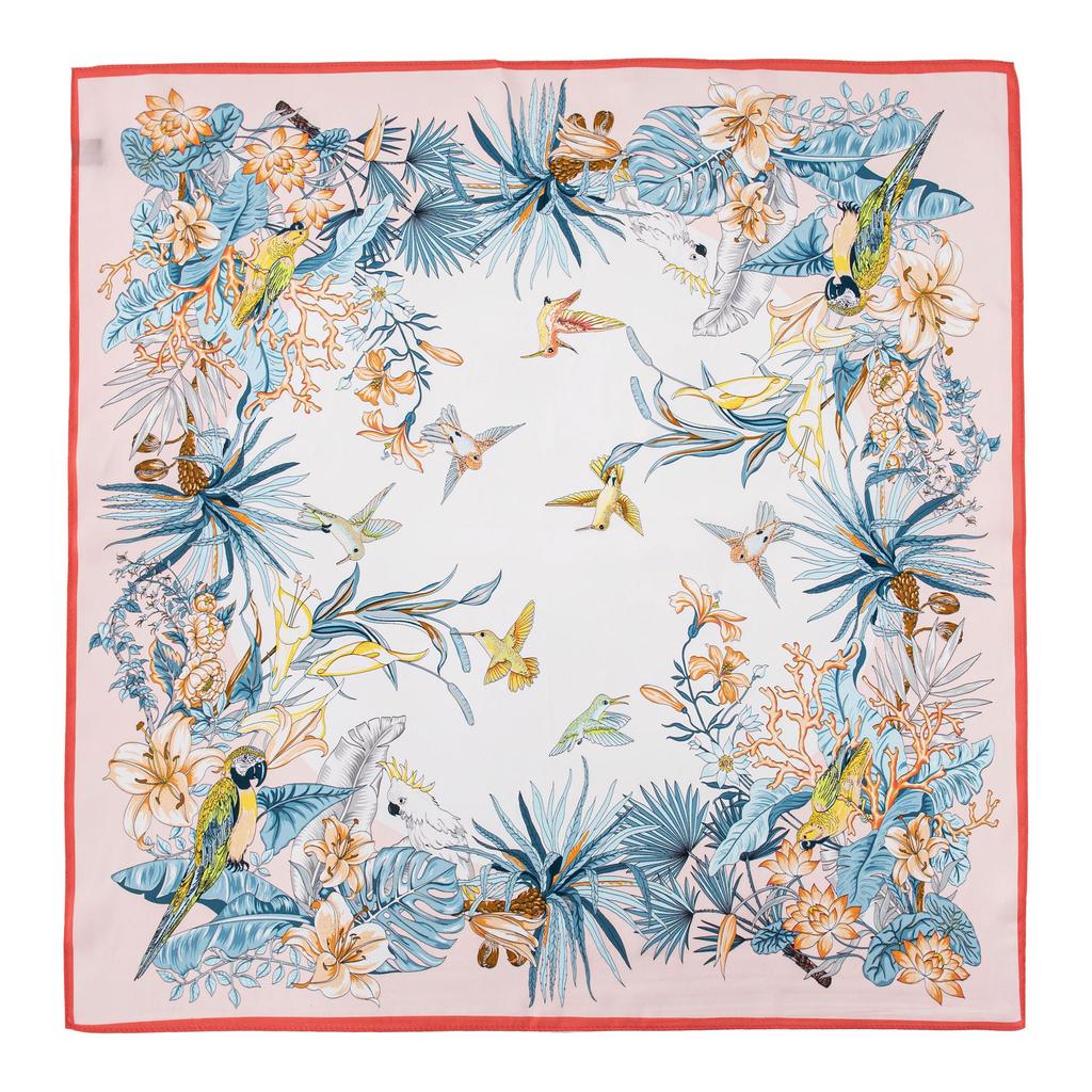 Mulberry Silk Scarf New Retro Winter Beautiful Ginkgo Printing Four Seasons Shawl Sunscreen Dual-purpose