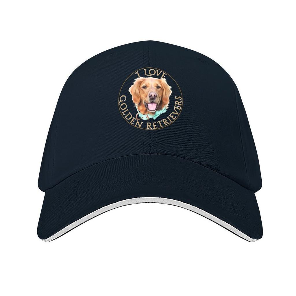 I Love Golden Retrievers Pencil Drawing For Golden Retriever Lovers Baseball Cap birthday Wild Ball Hat Men's Women's