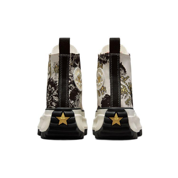 Converse Run Star Hike Hike High Floral Fusion - Saturn Gold Conteakers White Black Egret 171399c