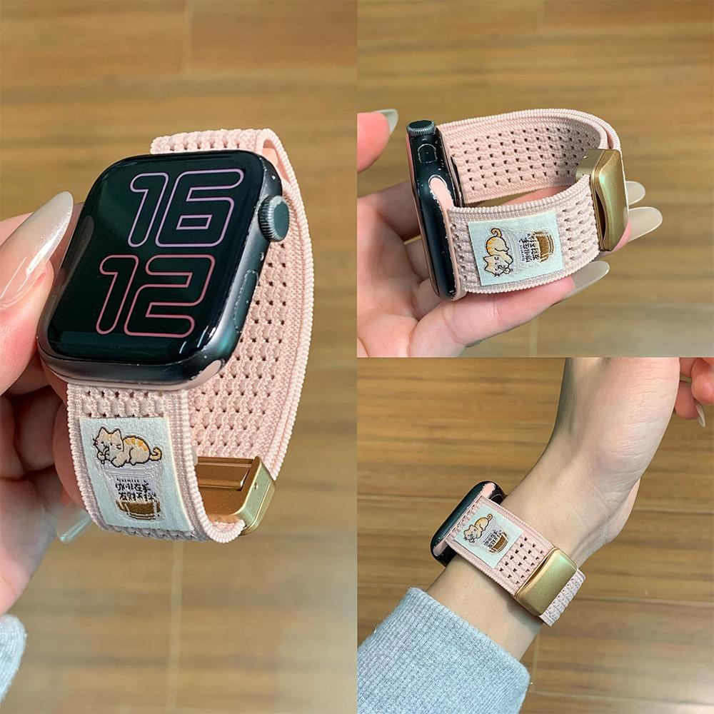Дышащий нейлоновый ремешок для Apple Watch 44 мм Ремешок Ultra 49 мм 1 2 3 S10 11 46 мм 42 мм 45 мм 40 мм 41 мм 38 мм Ремешки для серии IWatch