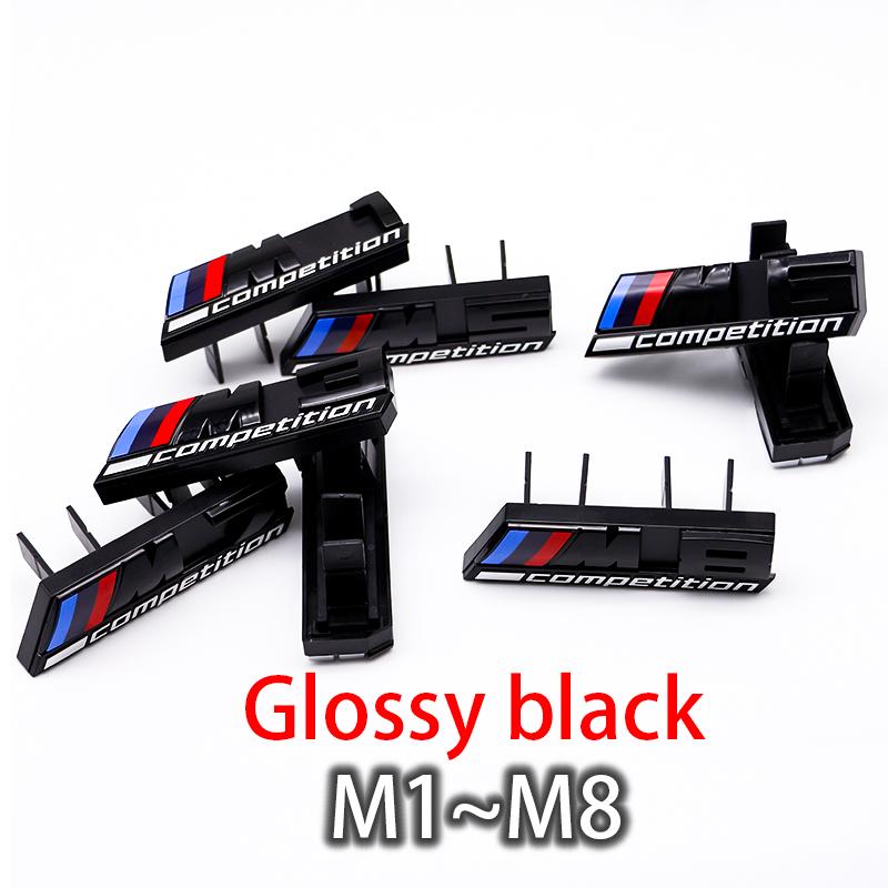 MFCN7 3D ABS M Logo Car Front Grille Badge Sticker Competition Badge Accessories For BMW M1 M2 M3 M4 X5M M6 M7 M8 F48 G01 E84 E83 F10