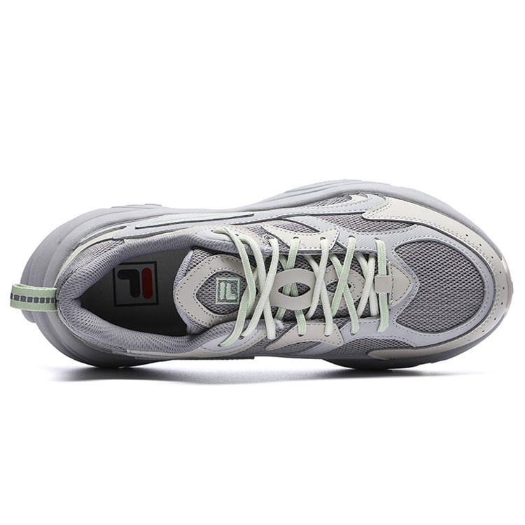 Fila Mars 1.0 Ткань Синтетическая кожа Толстая подошва Спортивные Низкий верх Кроссовки для пап Женские кроссовки Фиолетовый Серый F12W222125FSA