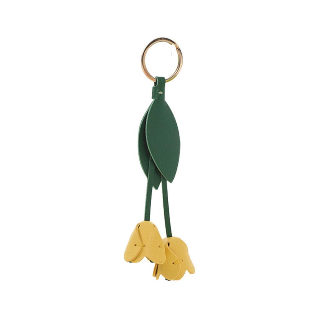 Тюльпан DIY Материал Сумка Ручной Работы Кожа Цветок Сумка Подвеска Пояс Брелок Чехол Мобильного Телефона Декоративный Шнурок Цепочка