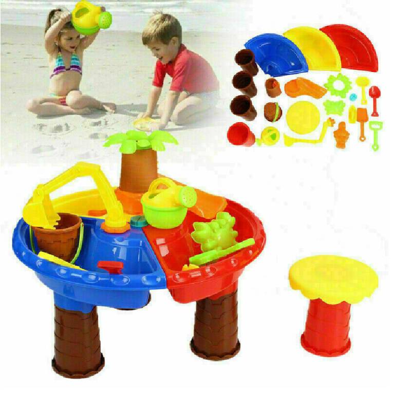 Стол Пляж Детский Песочный Набор Бассейн Для Игр В Помещении Малыш Вода Инструмент Для Рытья Подарочная Коробка