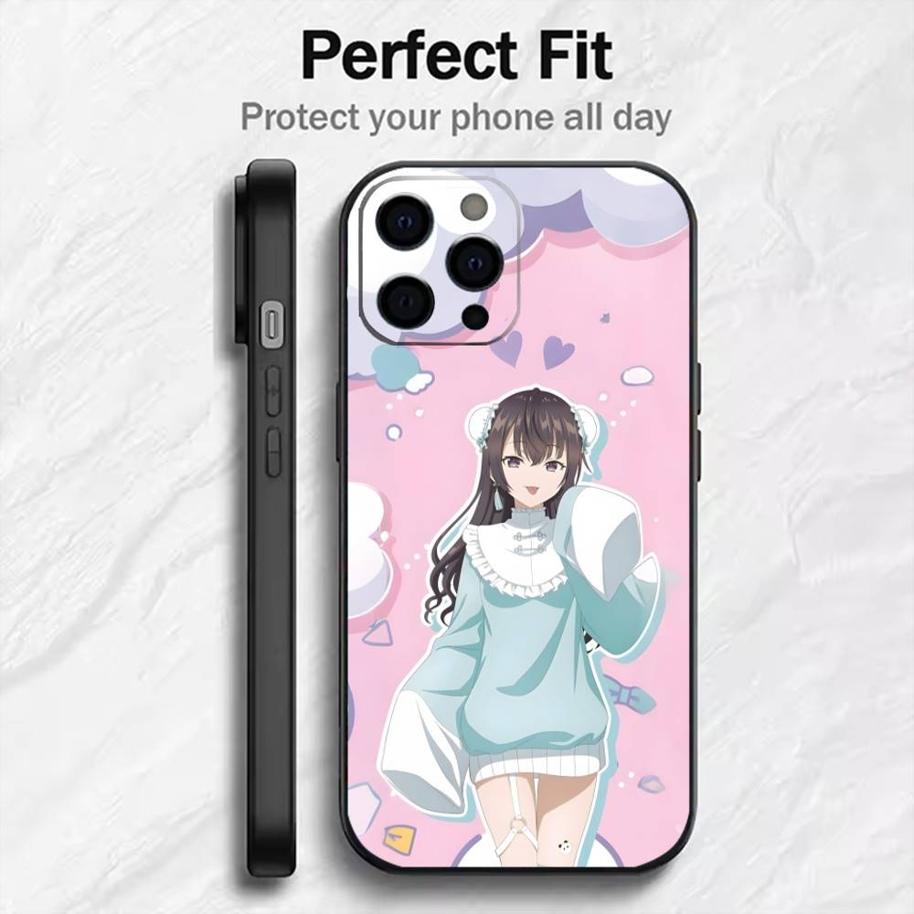 Чехол для телефона с персонажем аниме Y-Yuki Suou для iPhone 17, 16, 15, 14, 13, 12 Plus, Max, Мягкий силиконовый, Черный