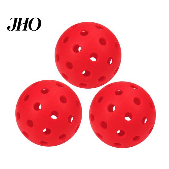 Pickleball Set 3Pcs 40-Holes High Bounce Visibility PE Indoor Outdoor Smooth Flight Tournament Training Practice Ball Accessories