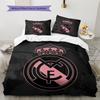 Madrid team Pattern Bedding Home Decoration Birthday Gift (1 * duvet cover + 2 * pillowcase, without core)
