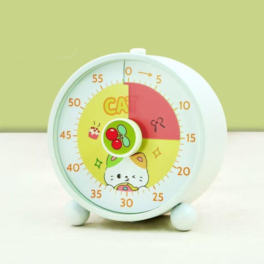 Self Discipline Countdown Timer 60-Minutes Kitchen Cooking Timer Cartoon Visual Timer Table