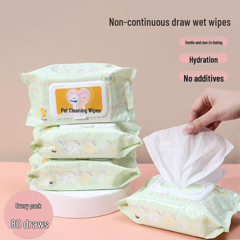 Влажные салфетки для очистки слезных дорожек и тела домашних животных для кошек и собак - Дезодорирующие влажные салфетки, не требующие смывания