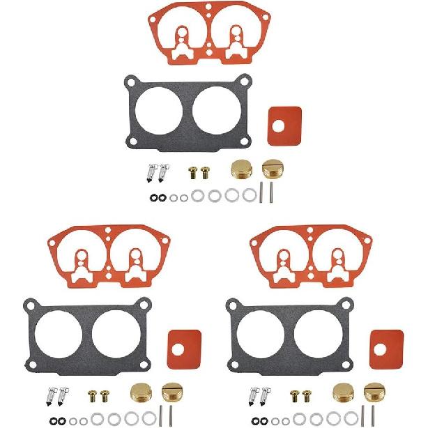 Autoparts 3Carb Carburetor Repair Kit Replacement for Outboard V-6 150 175 200 225 86-95