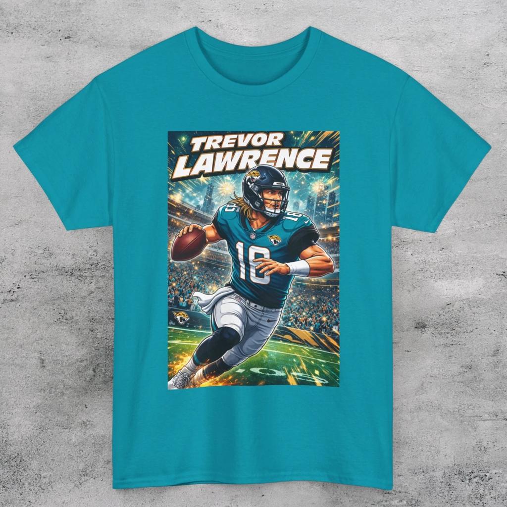 Тревор Лоуренс Jacksonville Jaguars АРТ УНИСЕКС Футболка