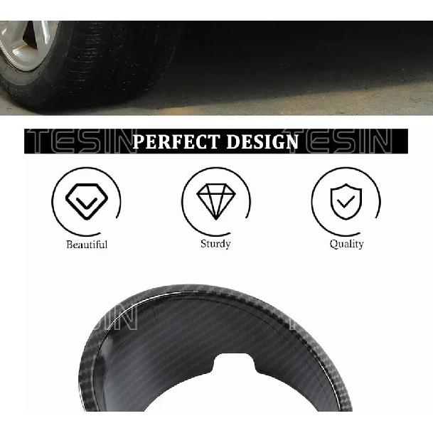 TESIN Car Front Fog Light Lamp Decoration Cover Trim Stickers For Dodge Nitro 2007 2008 2009 2010 2011 2012 Exterior Accessories