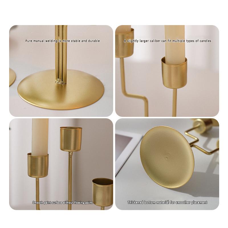 Минималистичный Винтажный Элегантный Стиль Железные Подсвечники Подсвечник Мода Свадебный Настольный Подсвечник Изысканный Подсвечник Настольный
