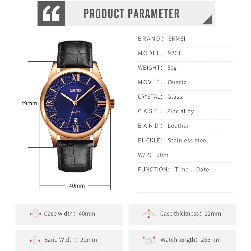 Watch for Arm Leather Brand High School Blue Watch for Men Men, Simple, Stylish, Watch, Men's Watch, Classic, Black, Strap, Waterproof, Business,