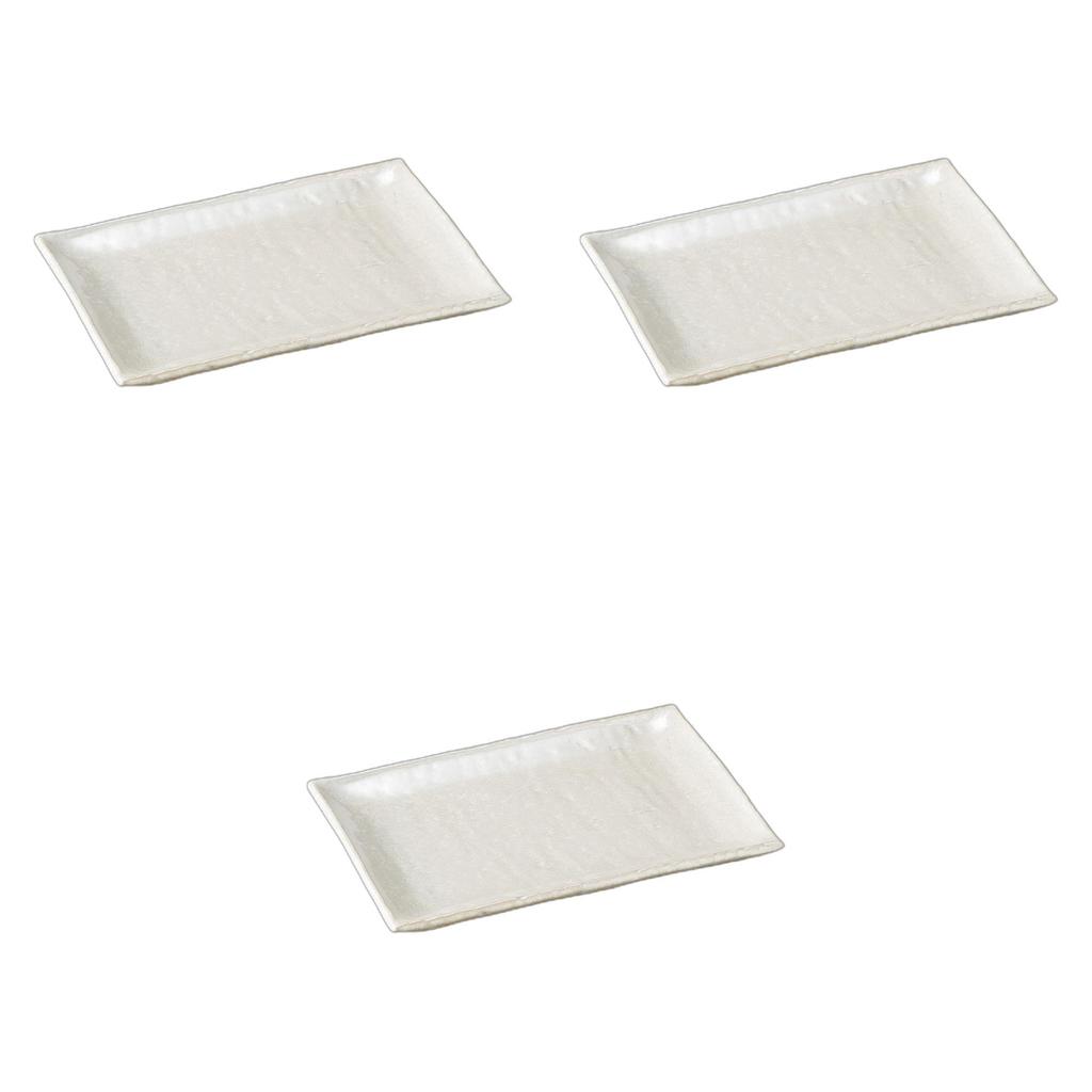 Set of 3 Pearl Yakitori Plates X 14 X Ceramic Yakitori Plates by Setomonohonpo 7.0 [20.5 1.3 Cm]