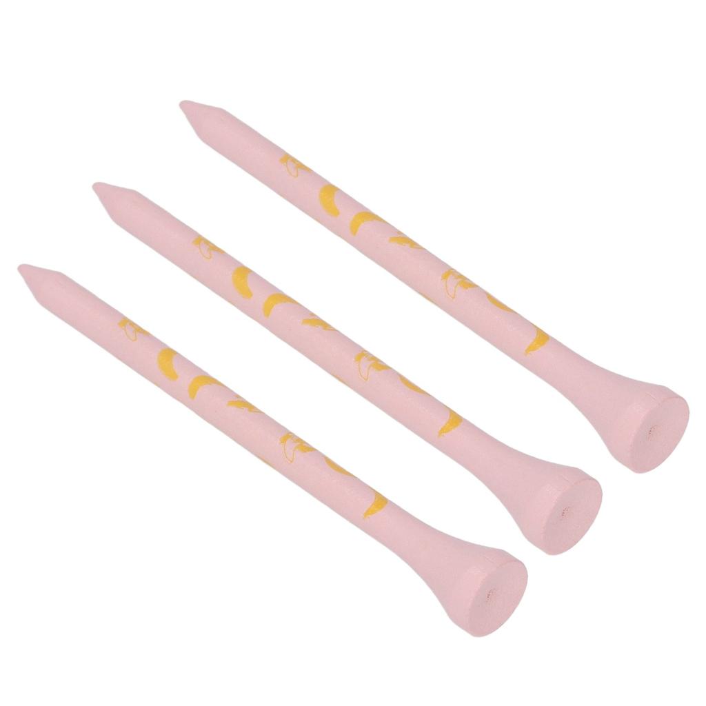 30 шт. Бамбуковые деревянные гольф-ти 8 см с принтом черепа Деревянные гольф-ти Аксессуары для гольфа Розовый