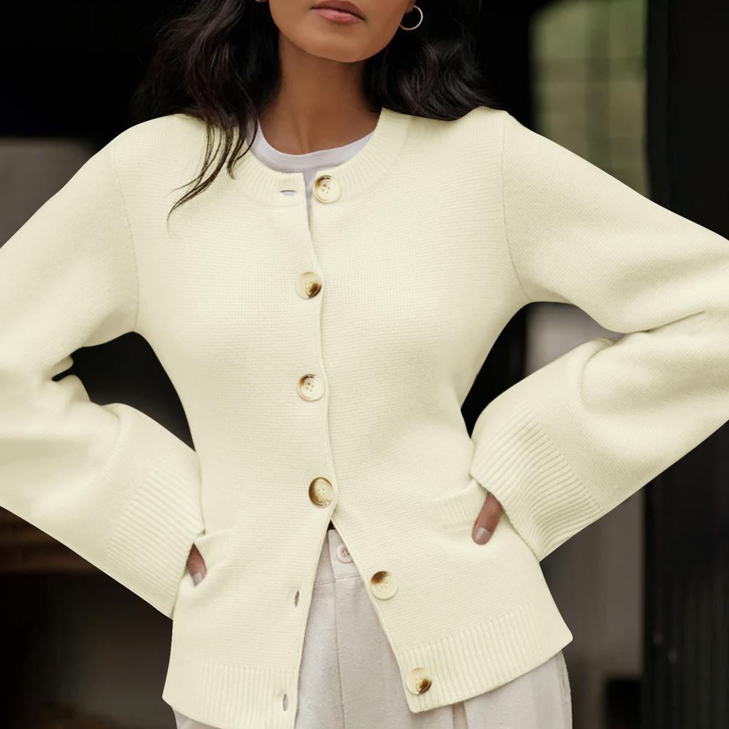 Женский кардиган Kate, свитера, повседневный, с длинным рукавом, с открытой передней частью, на пуговицах, МОДНЫЙ КАРДИГАН С ШИРОКИМ РУКАВОМ