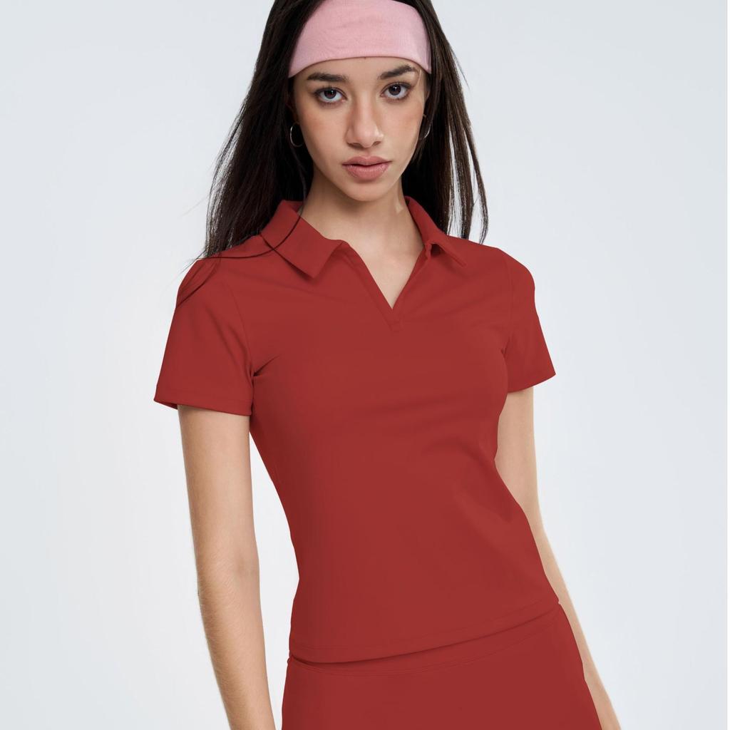 Женская быстросохнущая теннисная рубашка-поло для занятий спортом на открытом воздухе и йогой