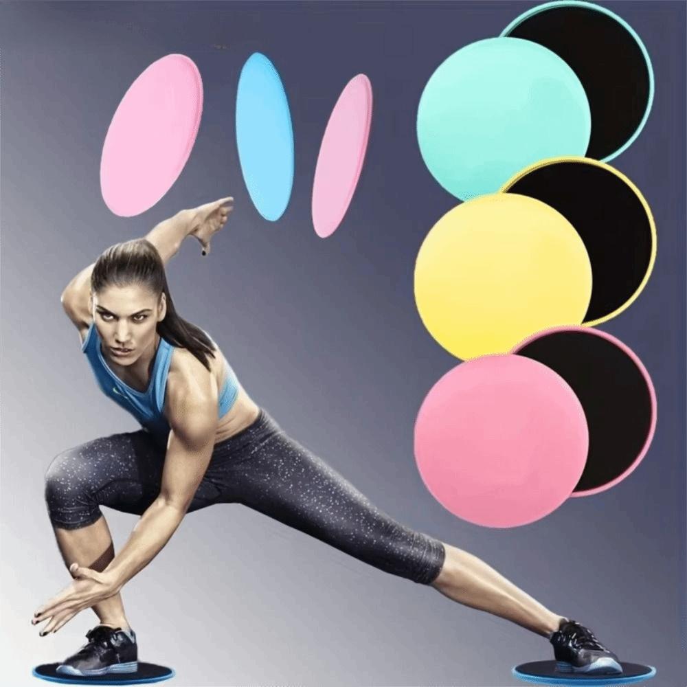 2pcs Solid Color Yoga Sliding Discs Enhanced Abdominal Muscle Core Slider Discs Fitness Training
