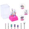 7PCS Ceramic Diamond Nail Drill Bits Set Milling Cutter Manicure Machine Gel Remove Pedicure Tools