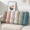 Solid Color Chenille Cylinder Pillow Japanese Style Back Lumber Support Pillow Sofa Cushion  Leg
