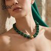 Красивый чокер с бусинами, массивное разноцветное ожерелье из смоляных бусин, бохо, на каждый день