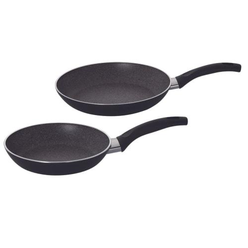 Ballarini "Pavia Frying Pan Set of 2 (24cm & 28cm) Made In Italy" Limited Edition Set, Gas Stovetop Only, Granitium 5-Layer Coating, 4-Year Warranty [