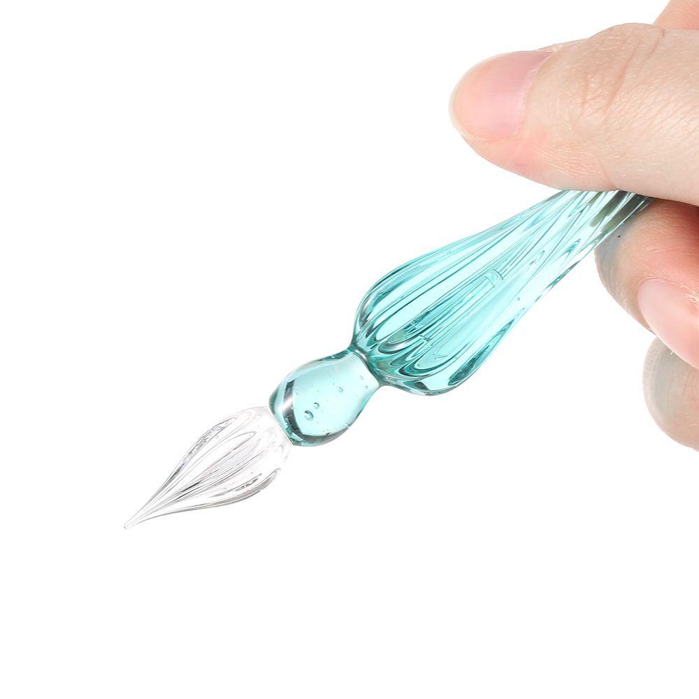 1 шт. Ручная работа Подпись Письмо Каллиграфия Стеклянная ручка для обмакивания Живописные принадлежности Перьевая ручка Заправка Чернила