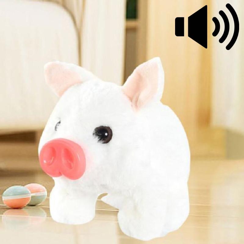 Маленькая плюшевая свинка, электронная игрушка, ходит и говорит, для игр и обучения детей