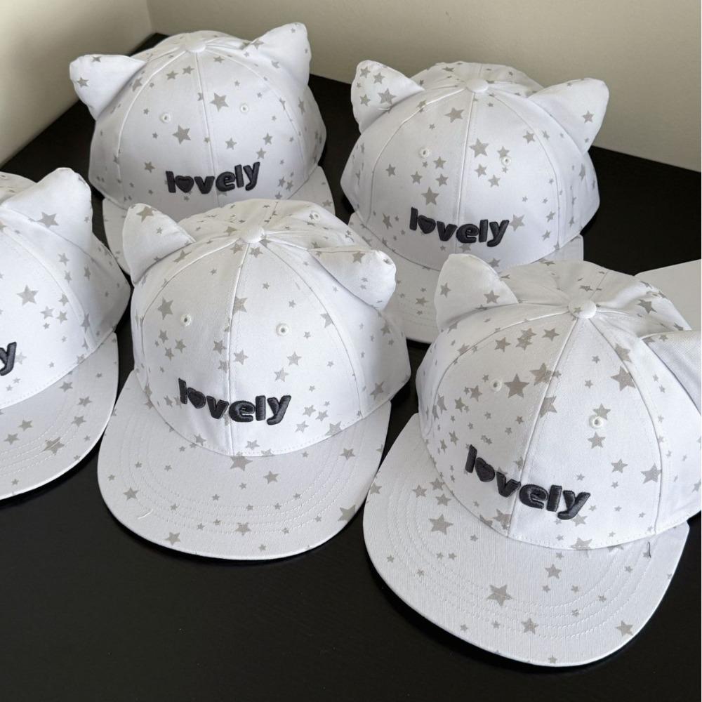 Cat Ears Sun Hat Star Pattern Flat Cap Cute Women's Baseball Cap Spring Summer Autumn
