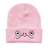 New men's and women's autumn and winter trendy cartoon beanie with sad frog eyes embroidery, warm knitted pullover hat