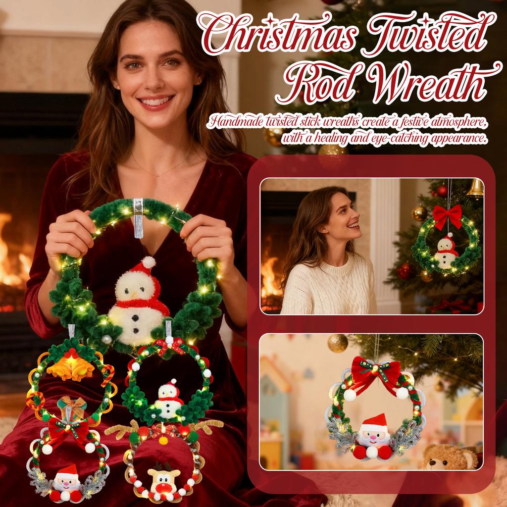 DIY Christmas Wreaths For Front Door - 15.75x9.84x2.76 Inches, Garland Hangable Decor, Ornaments Tree Decorations Winter