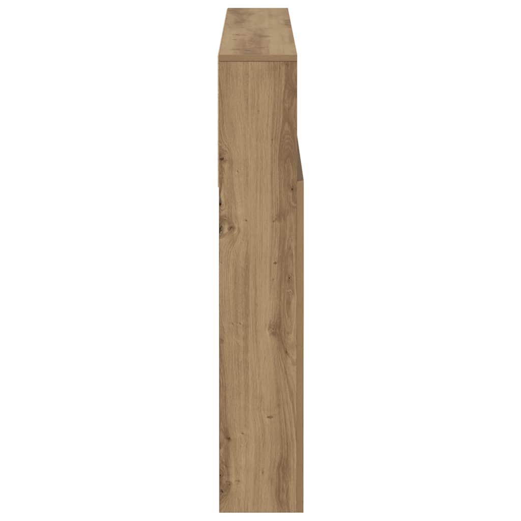 Bed Headboard with Shelves Artisan Oak 120 x 19 x 103.5 cm