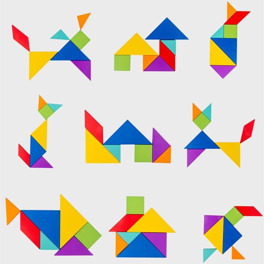 Магнитная 3D-головоломка Jigsaw Tangram Game Монтессори Learning Обучающие настольные игры для рисования Игрушка в подарок для детей Головоломка