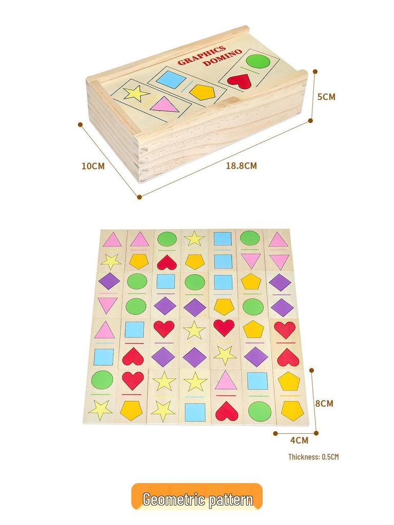 Набор домино-пазлов с животными и фруктами из 28 штук для детского сада