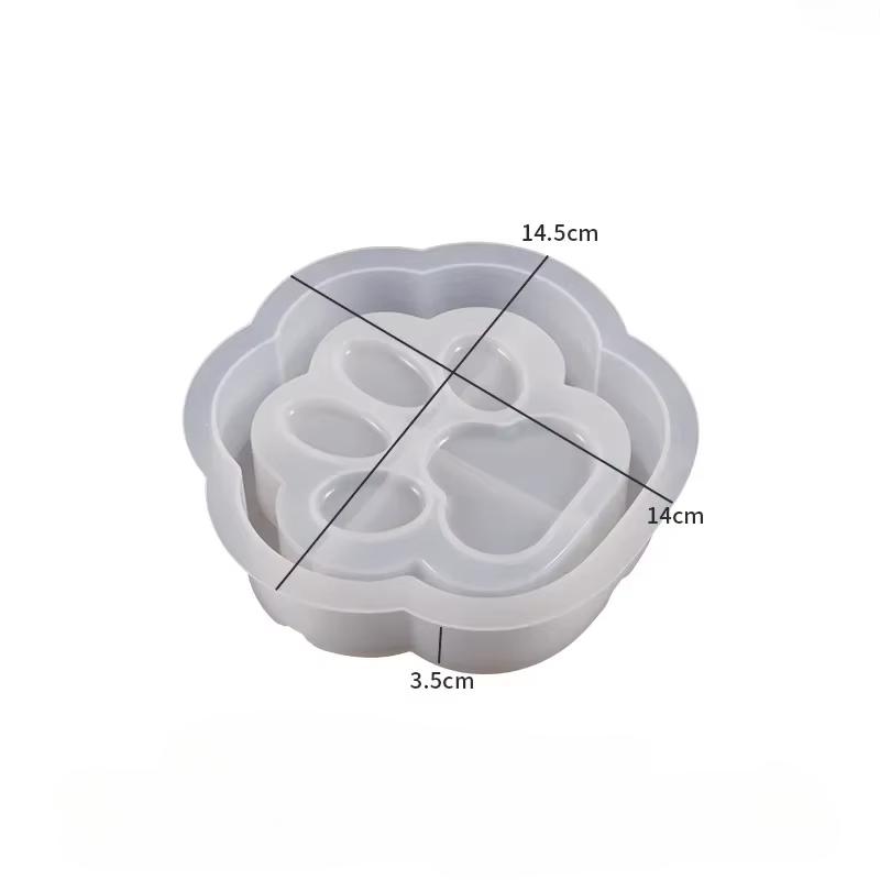 Пепельница Кошачья Лапа Силиконовая Форма Форма из Эпоксидной Смолы для Сигары Бетон Кристальная Заливка Гипсовая Штукатурка Подставка Шкатулка для Ювелирных Изделий Форма для Хранения