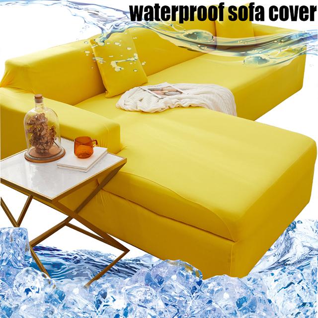 Эластичный водонепроницаемый чехол для дивана, пыленепроницаемые однотонные чехлы, L-образный угловой чехол для дивана, отдельные чехлы для дивана, разрешено проживание с домашними животными