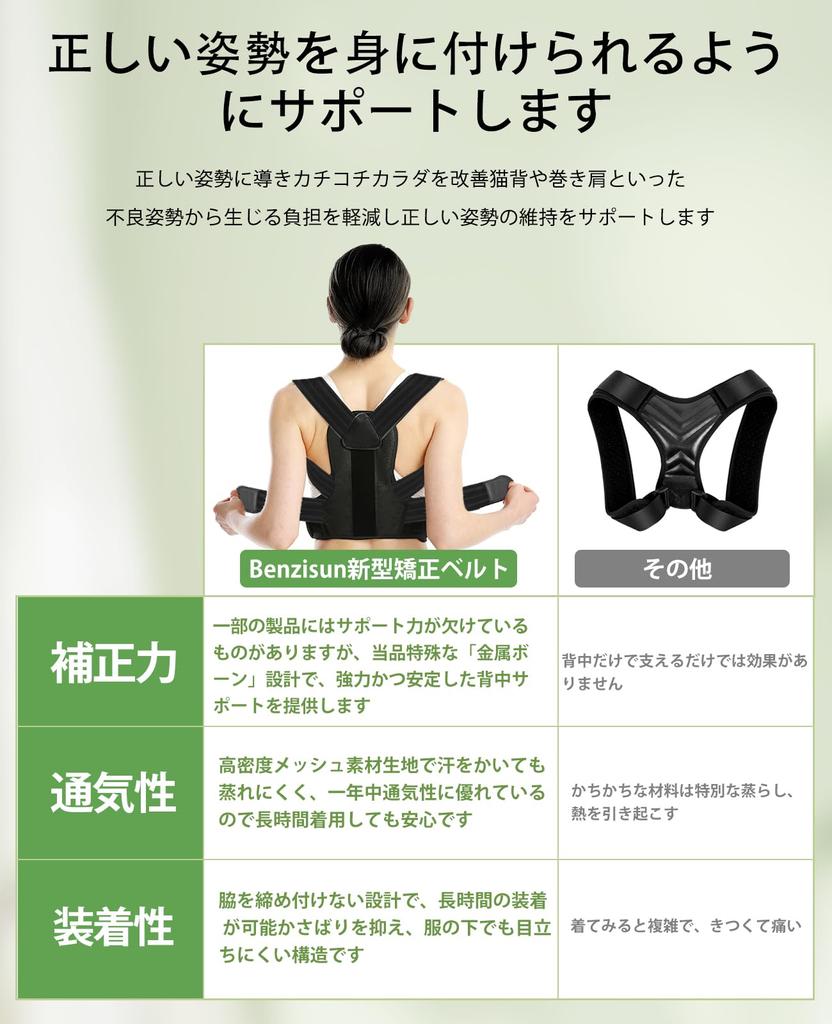 Пояс Benzisun Posture Hunchback Belt New No Armpit Wrapped Shoulder Supporter для лопаток и плеч, красивый, регулируемый, эластичный, легко надевать и носить