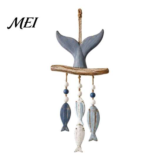 Handmade Beach Vibe Wall Art Lighted Coastal Wooden Hanging Ornament, Nautical Fish Shell Starfish Sign with Decor Warm LED Lights, House for Bathroom