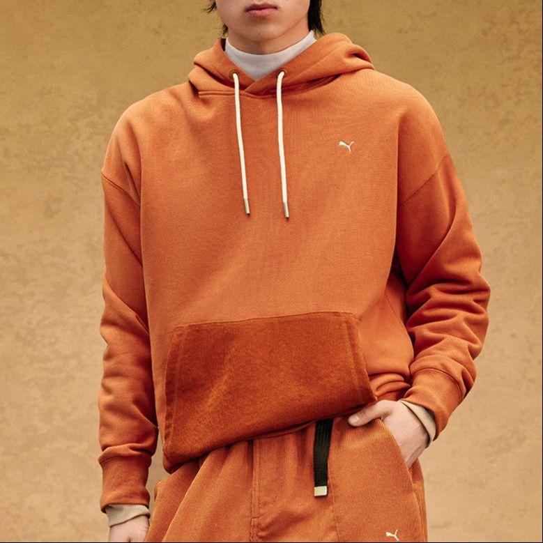 Puma Толстовка с капюшоном Mmq Color Block Loose Casual Hooded Long Sleeve Hooded Hoody Unisex, цвет Fruit-Vine-Brown 623053-41