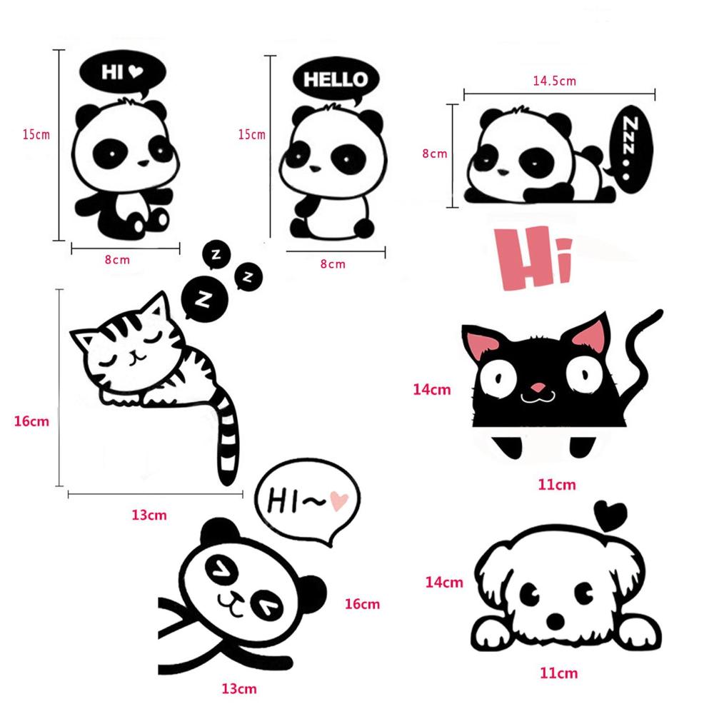 Наклейка Muralist Creative Notebook Спальня Панда Съемная Наклейка На Стену Наклейка Выключатель