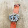 Brass Antique Sundial Engraved Compass Wristwatch Brass Sundial Compass Wristwatch