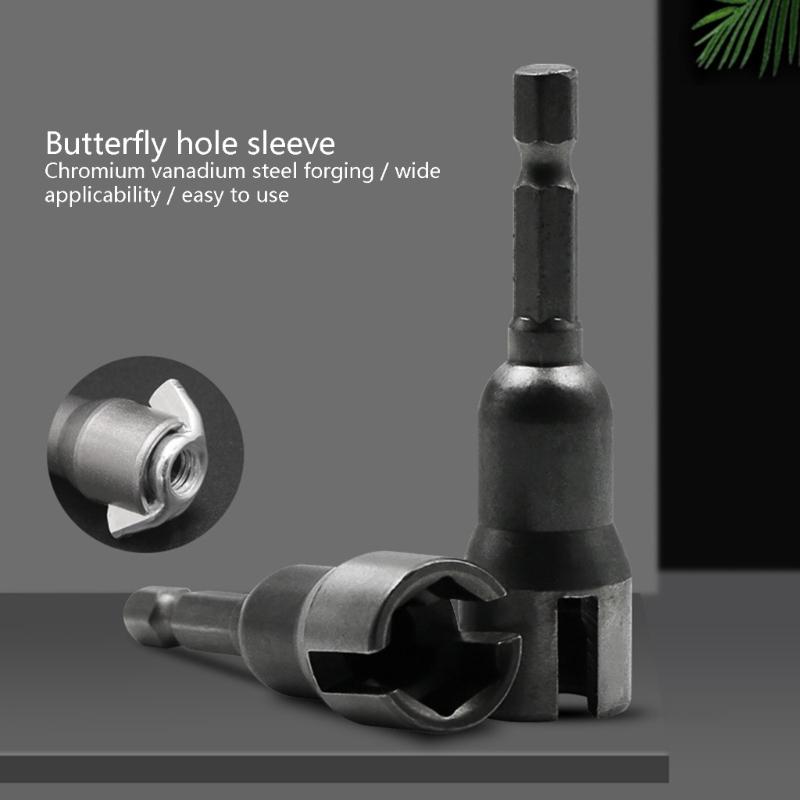 Болт-бабочка Торцевой ключ с шестигранной ручкой, хвостовик, переходная гайка для электроинструмента, шлицевая электрическая отвертка