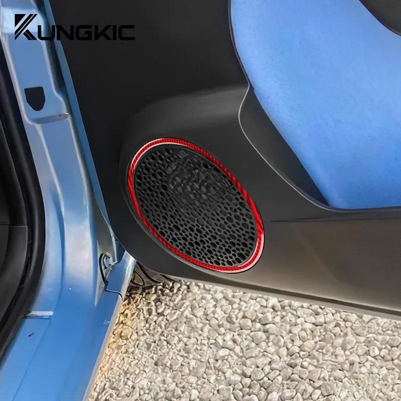 Настоящая мягкая карбоновая наклейка для Fiat Panda 2003 2004 2005 2006 2007 2008 2009 2010 2011 LHD RHD Декоративное кольцо динамика двери